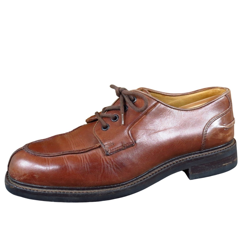 Kenneth Cole New York Italy Men Casual Oxford Shoe 10 Daily Wear Brown Leather
